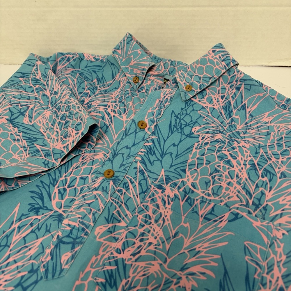 Chubbie's Weekend Wear Pineapple Print Cotton Stretch Blue and Pink Size Medium